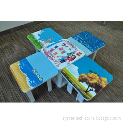 Children's Table and Chair Set, Girl's Favorite Dressing Style, Space-savingNew